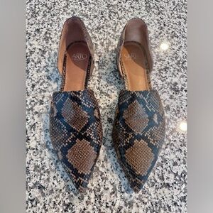 Franco Sarto Snakeskin Flats, Size 9
